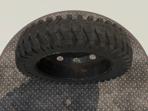 Tekerlek siyah eski 3D Model