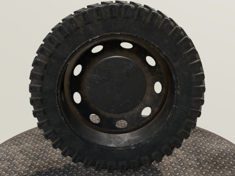 Wheel black old 3D 모델
