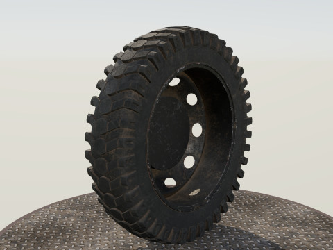 Wheel black old 3D 모델