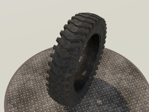 Wheel black old 3D 모델