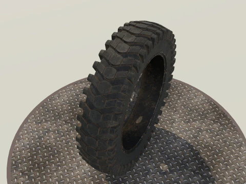 Tekerlek siyah eski 3D Model