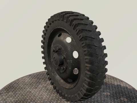 Wheel black old 3D 모델