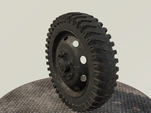 Tekerlek siyah eski 3D Model