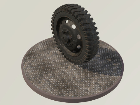 Wheel black old 3D 모델