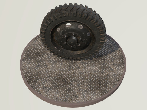 Wheel black old 3D 모델