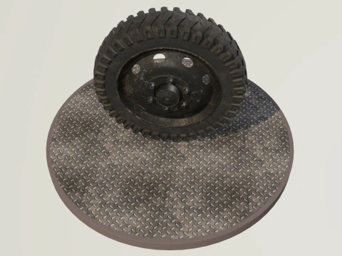 Tekerlek siyah eski 3D Model