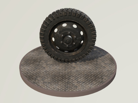 Wheel black old 3D 모델