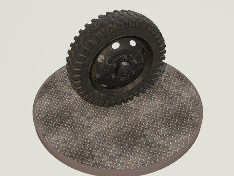 Wheel black old 3D 모델