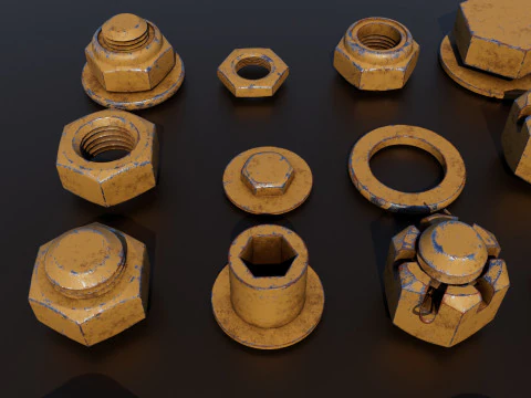 Threaded connections 3D Model