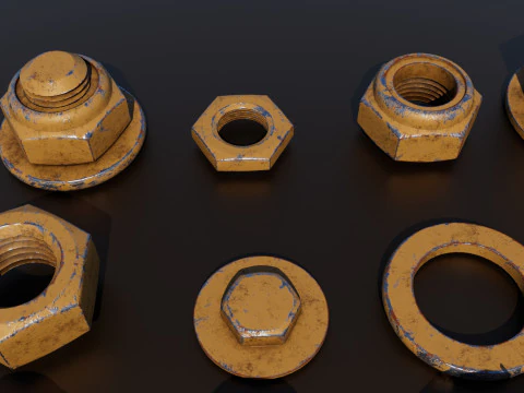Threaded connections 3D Model