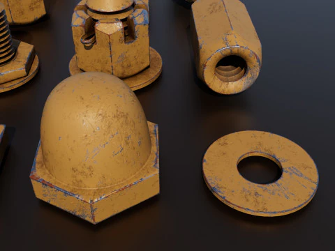 Threaded connections 3D Model