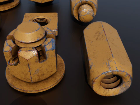 Threaded connections 3D Model