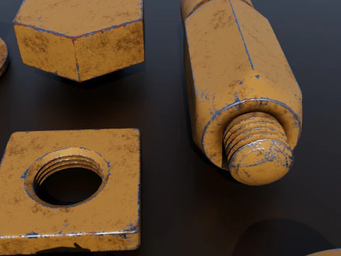 Threaded connections 3D Model