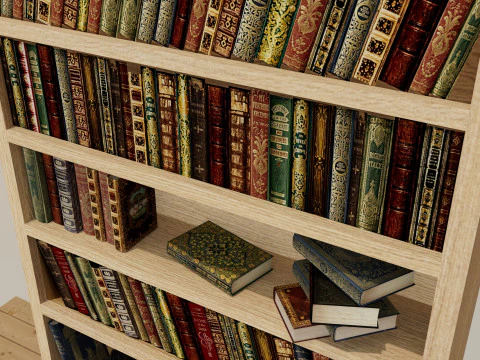 Bookshelf 3D Model