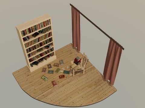 Bookshelf 3D 模型