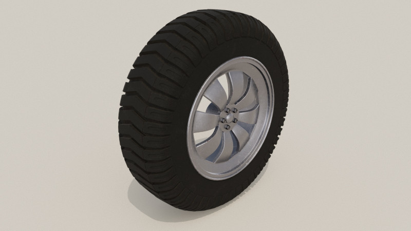 Wheel white old 3D Modell .c4d .max .obj .3ds .fbx .stl .blend