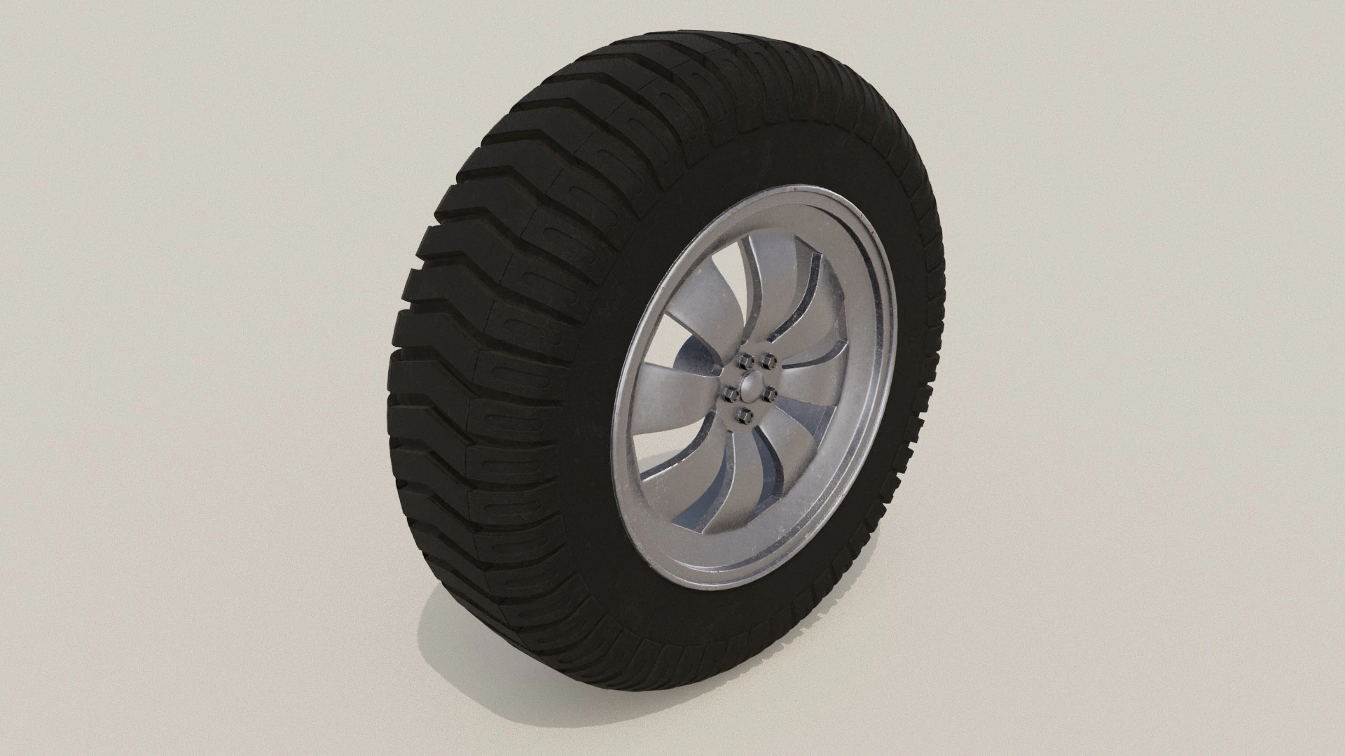 Koło białe stare Model 3D .c4d .max .obj .3ds .fbx .stl .blend 