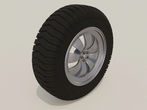Wheel white old 3D Model