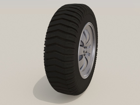 Wheel white old 3D Model