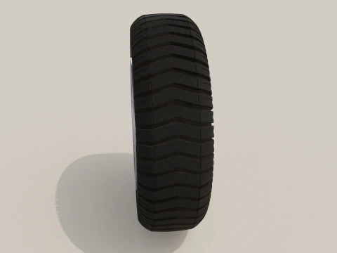 Koło białe stare Model 3D