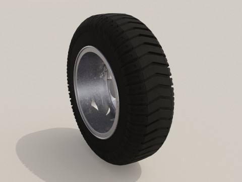Wheel white old 3D Model