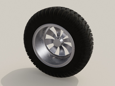 Wheel white old 3D Model