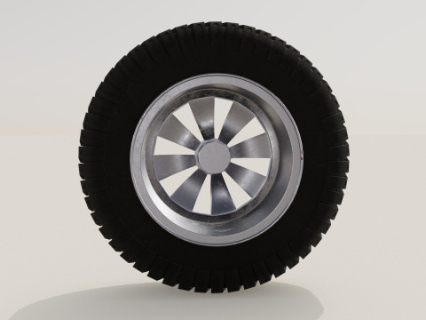 Wheel white old 3D Model