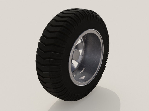 Wheel white old 3D Model