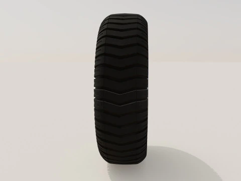 Koło białe stare Model 3D