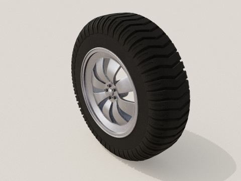 Wheel white old 3D Model