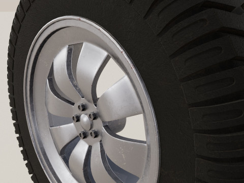 Wheel white old 3D Model