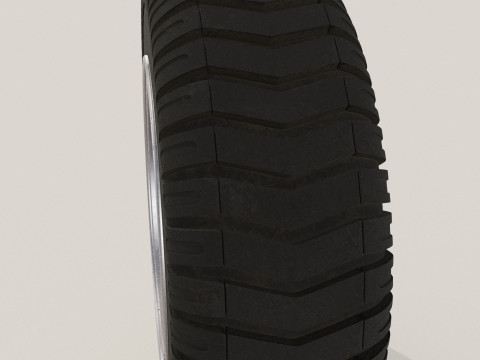 Wheel white old 3D Model