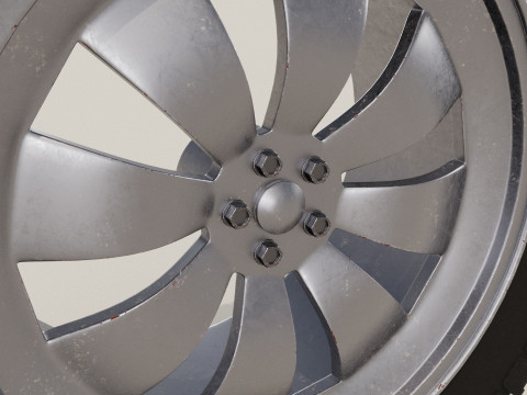 Wheel white old 3D Model