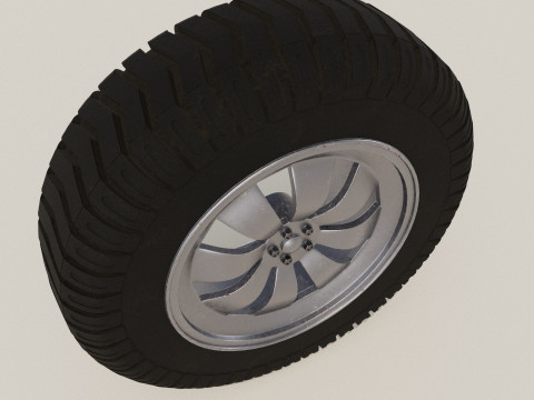 Wheel white old 3D Model