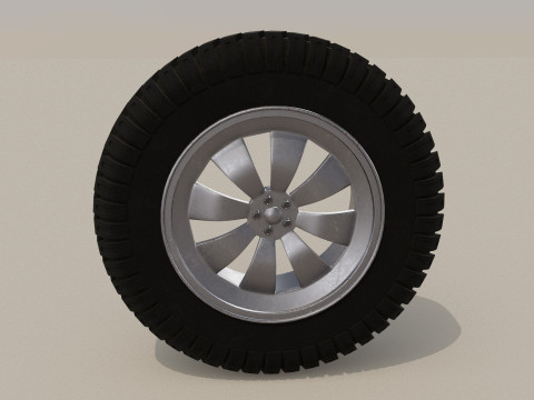 Wheel white old 3D Model