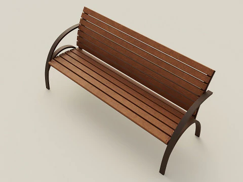 Panchina cittadina Modello 3D