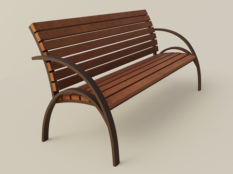 City bench 3D Model