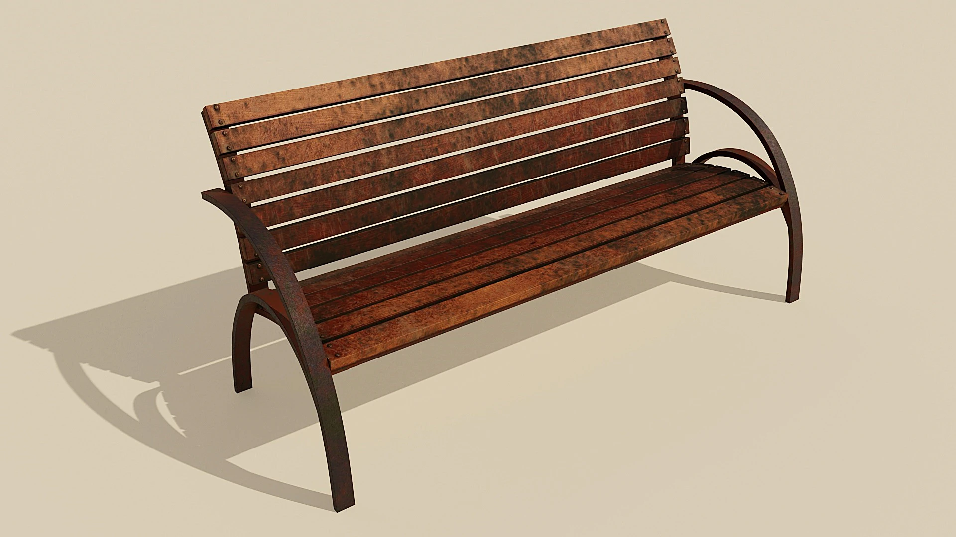 Banco de la ciudad viejo Modelo 3D .c4d .max .obj .3ds .fbx .stl .blend 