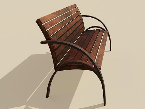 Banco de la ciudad viejo Modelo 3D