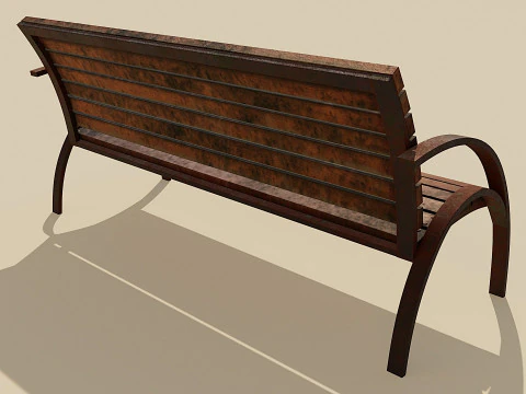 Banco de la ciudad viejo Modelo 3D