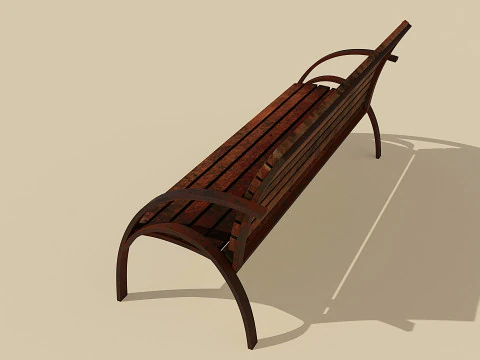 Banco de la ciudad viejo Modelo 3D