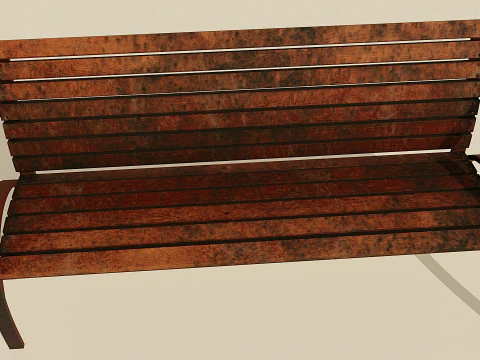 Banco de la ciudad viejo Modelo 3D