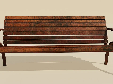 Banco de la ciudad viejo Modelo 3D