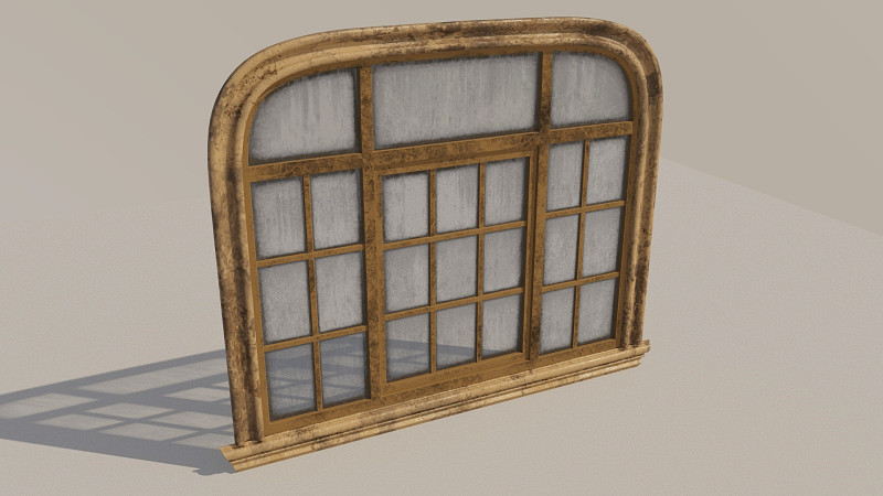 Pencere oval eski 3D Model .c4d .max .obj .3ds .fbx .stl .blend 