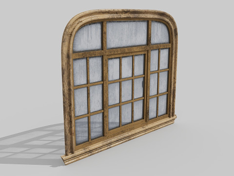 Pencere oval eski 3D Model