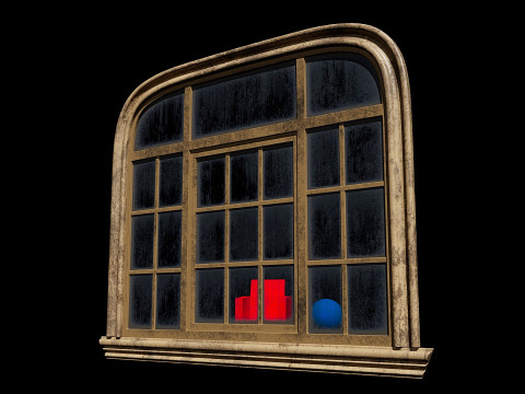 Pencere oval eski 3D Model