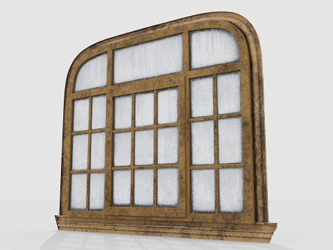 Finestra ovale vecchia Modello 3D