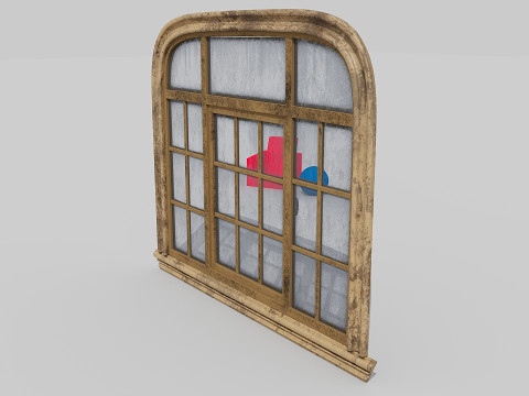 Pencere oval eski 3D Model