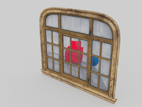 Pencere oval eski 3D Model