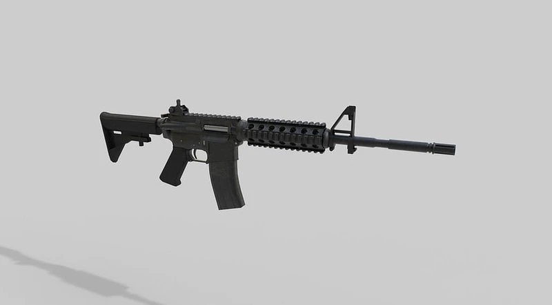 M4A1 Assault Rifle 3D 3D Model .c4d .max .obj .3ds .fbx .stl .blend 